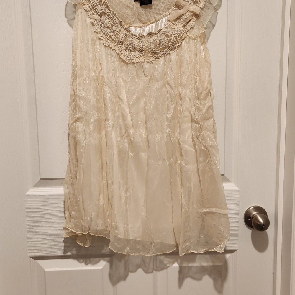 Simply Irresistible Cream Textured Top 3X